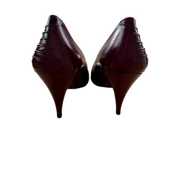 PRICE DROP 🔥🔥Vintage 1970's Evan Picone Maroon Pumps Snakeskin‎  | size 9.5 SS - Picture 7 of 11